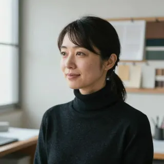 AI写真生成を提案に使う日本人フリーランスデザイナーのアバター
